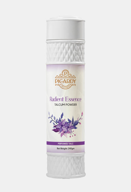 Picardy Beauty radient essence talcum powder, Picardy Beauty talcum powder, Picardy Beauty skin care, Refreshing talcum powder for daily use, Sweat control body powder, Long-lasting fragrance talcum powder, Soft and smooth skin powder, Best talcum powder in Pakistan, Picardy Beauty freshness powder
