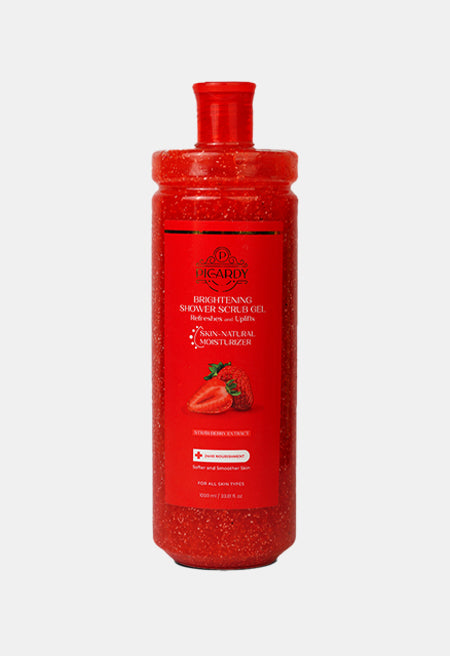 Picardy Beauty strawberry extracts Brightening Shower scrub Gel, Picardy Beauty shower scrub gel, Strawberry shower scrub gel Pakistan, Best shower scrub gel in Pakistan, Picardy strawberry body wash, Natural strawberry shower gel, Moisturizing shower scrub gel, Skin refreshing shower gel Pakistan, Gentle exfoliating shower scrub, Fragrant strawberry shower gel, Picardy Pakistan body care