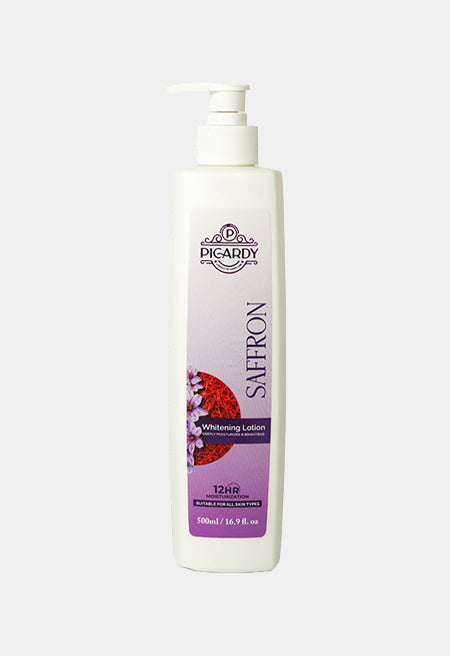Picardy Beauty saffron lotion, Saffron brightening lotion Pakistan, 500ml body lotion, Best brightening lotion in Pakistan, Picardy saffron whitening lotion, Skin glowing saffron lotion, Natural saffron body lotion, Daily use brightening lotion, Pakistani skincare lotion, Picardy Pakistan body care